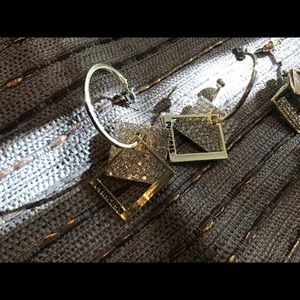 Square Hoop Triangle Geometric Stud Earrings